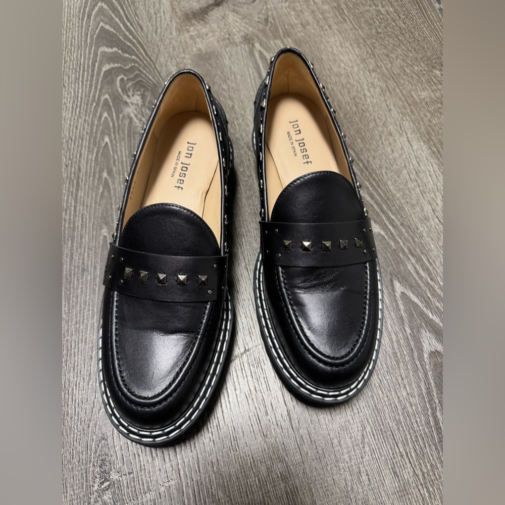 Anthropologie Jon Josef Gabby Loafers Platform Studded Sz 39 (Eur) / 9 US. EUC! - Picture 3 of 15